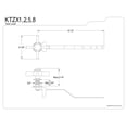 thumbnail image 2 of Kingston Brass KTZX8 Tank Lever, Brushed Nickel, 2 of 2