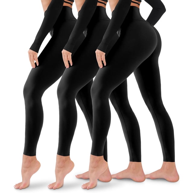 Pack de 3 leggings Laite Hebe para mujer, cintura alta, control de barriga