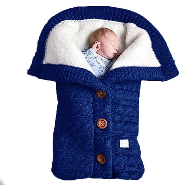 Saco de dormir de punto para primavera, otoño e invierno, saco de dormir para cochecito, saco de dormir para cochecito, saco de dormir con botones