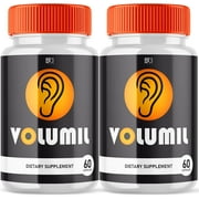 (2 Pack) Volumil Tinnitus Supplement for Ringing Ears, Hearing Support for Tinnitus Relief, Maximum Strength Capsules to Support Healthy Hearing (120 Capsules)