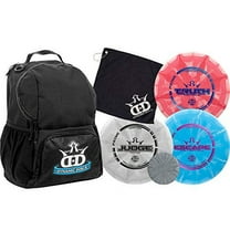Dynamic Discs Cadet Backpack Disc Golf Bag | Prime Burst Disc Golf Frisbee Set Included | Putter, Midrange, Driver | 170g Plus | Colors Will Vary (3 Discs)-Black