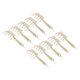 thumbnail image 2 of 10 Uds. Peine de dientes anchos en forma de Z, elegante, portátil, distribución de doble cara, costura de pelo, peine, herramienta de estilismo, brillo dorado, 2 of 5