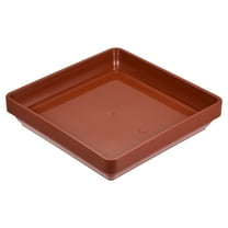 Uxcell Plastic Square Flower Drip Trays for Gardening 6pcs Red 7"