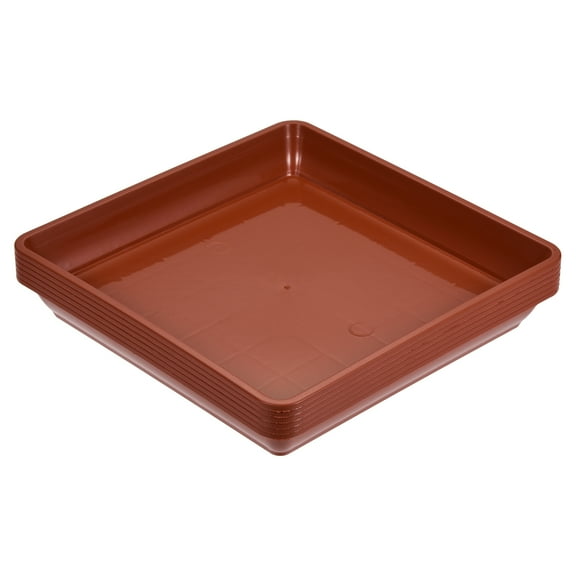Uxcell Plastic Square Flower Drip Trays for Gardening 6pcs Red 7"