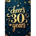 thumbnail image 4 of LUUFILx Cheer's 30 Years Anniversary Backdrop Celebration Banner Gold Decoration Background Party Supplies Photography Props Event Decor, 4 of 7
