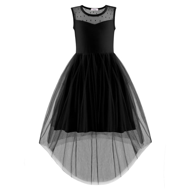 Vestido Arshiner negro para niñas, formal, para ocasiones especiales