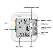 Wrist Blood Pressure Monitor for Home Use, Large LCD Display, 99 x 2‑User Memory, Carrying Case & Batteries Included