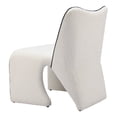 thumbnail image 5 of Novo Accent Chair Ivory Accent Chair, Modern Style, Electroplated stainless steel leg, Plywood, Indoor Living, 5 of 5