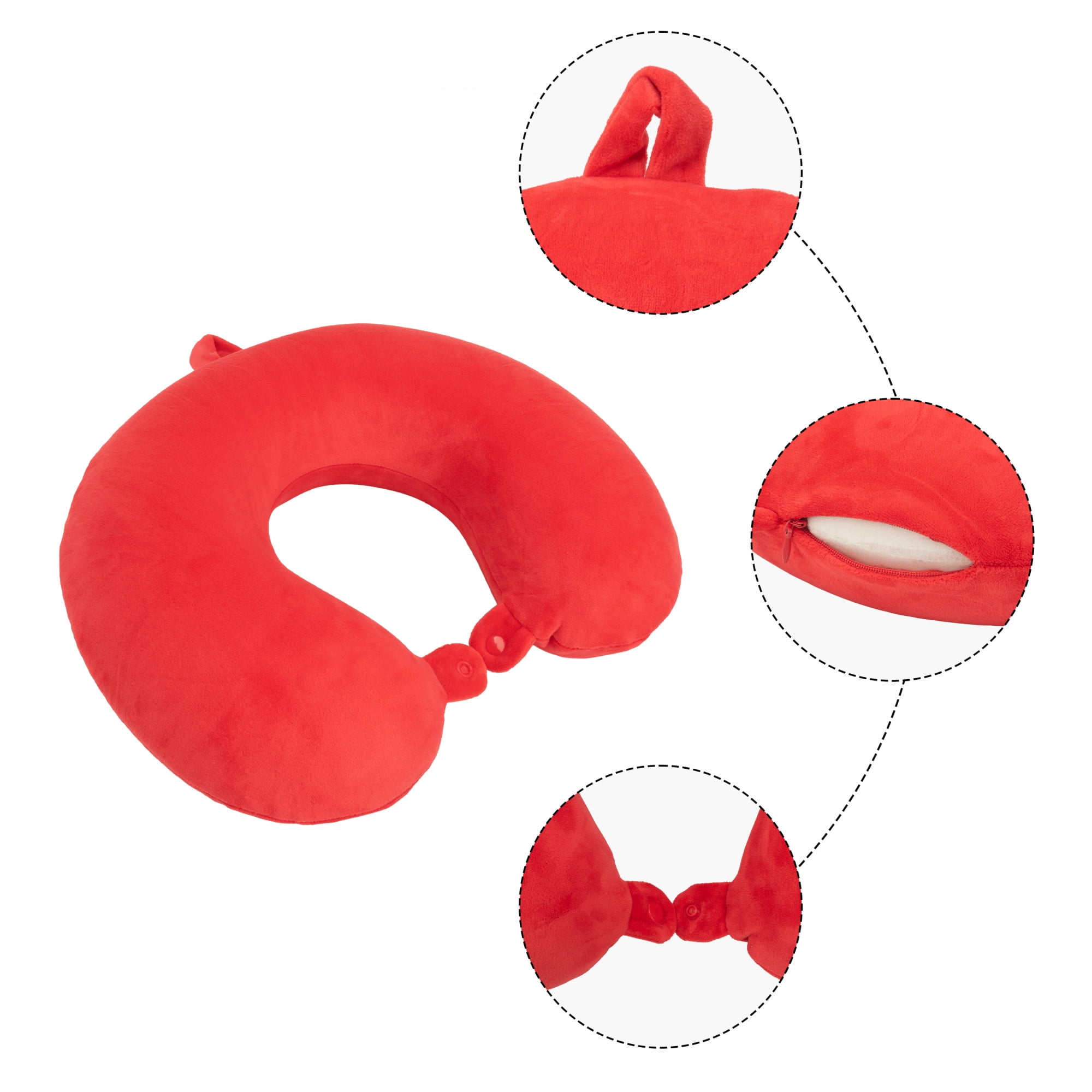 Air Canada Memory Foam Travel Pillow with Removable Washable Cover