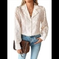thumbnail image 3 of Camisas de Larga con Botones para Mujer Camisa Ligera con Botones Albaricoque S, 3 of 10