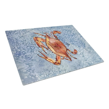 

Carolines Treasures 8147LCB Crab Glass Cutting Board Large 12H x 16W multicolor