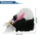 thumbnail image 4 of Accesorios para Casco de Motocicleta Decoración Orejas de Gato con Colores Gradientes y Campanas para Cascos de Motocicleta Bicicleta Esquí Blanco Negro Peluche Stickers 1Set, 4 of 6