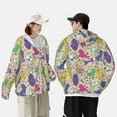 thumbnail image 4 of Vsdgher Colorful Poodle Dog Print Adult Hoodie Shirts Rash Guard for Men Women,Long Sleeve Sun Protection Fishing Shirts for Athletic Running Swim-Small, 4 of 7