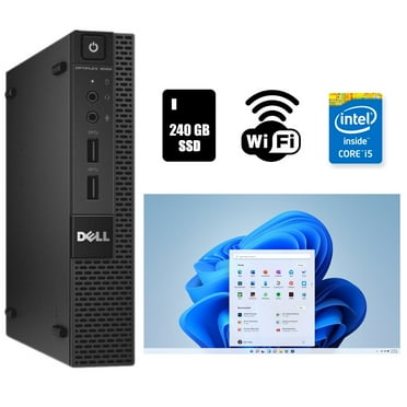 Restored Dell OptiPlex 3020 Micro Core i5 Desktop Computer 16GB RAM 240 SSD Wi-Fi Windows 11 Pro