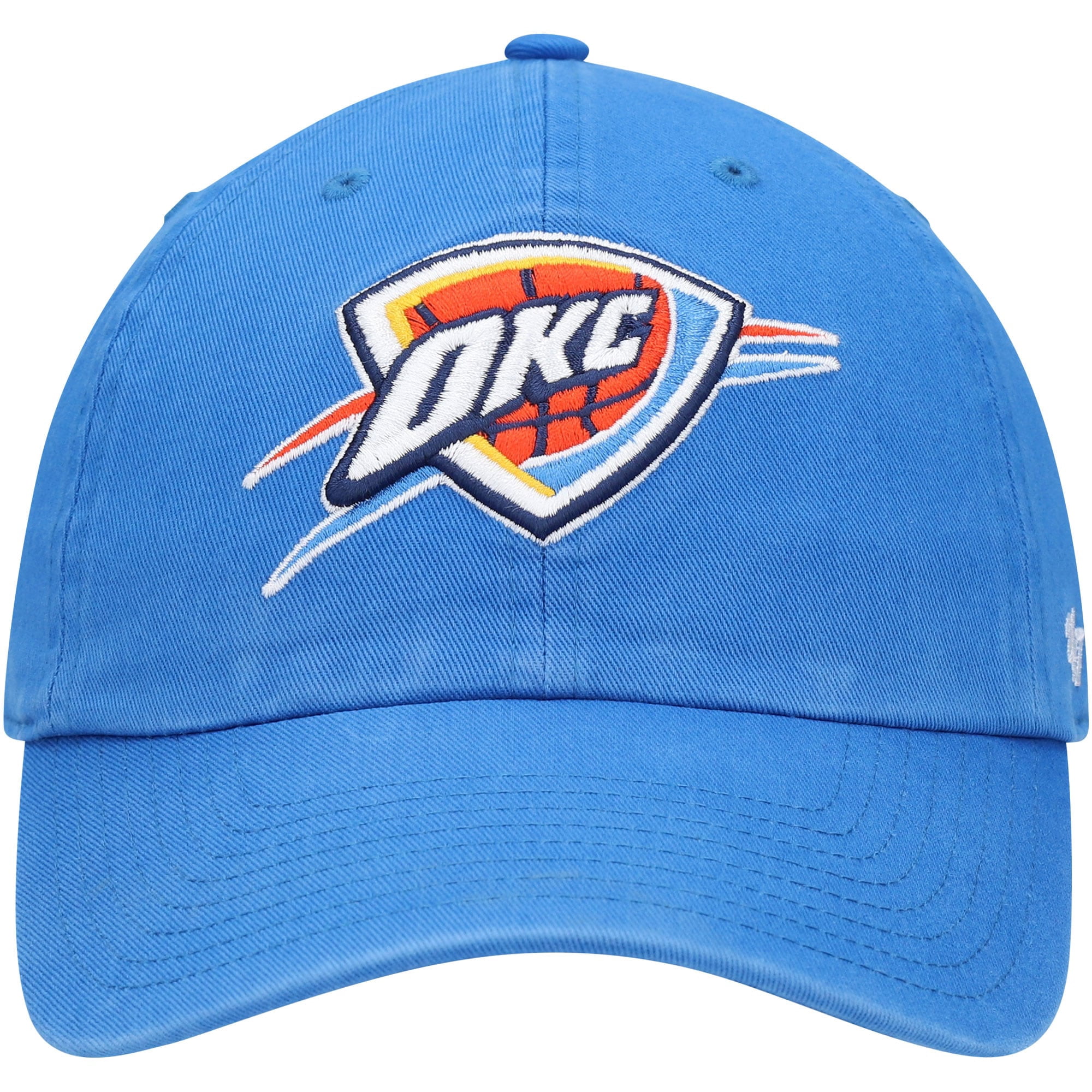 Men's '47  Blue Oklahoma City Thunder Core Logo Clean Up Adjustable Hat
