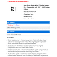 thumbnail image 2 of Rear Drum Brake Wheel Cylinder Repair Kit - Compatible with 1987 - 2003 Dodge Dakota 1988 1989 1990 1991 1992 1993 1994 1995 1996 1997 1998 1999 2000 2001 2002, 2 of 2
