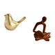 thumbnail image 5 of Figura Humana De Pájaro Dorado, Estatua De Animal, Pensador Abstracto, Decoración Moderna Para El Hogar, Adorno, Escultura De Pájaro, Colección Versátil, Escritorio, Oficina, Repisa, Sala, 5 of 8