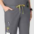 thumbnail image 3 of Wink Origins Romeo - Women's Flare Leg Cargo Scrub Pant, Pewter, S Tall, 3 of 5