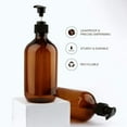 thumbnail image 5 of Empty Pump Dispenser, Lotion Soap Shampoo Pump Bottles 17oz/500ml Brown Bottle with Pump Pack of 2, 5 of 6