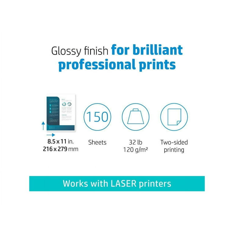 HP Everyday Business Paper, Glossy, 32 lb, 8.5 x 11 in. (216 x 279