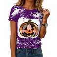 thumbnail image 6 of UAYOTSE Halloween Fashion Graphic Tshirt Women Crew Neck Short Sleeve Casual Holiday Top Size 3XL, 6 of 6
