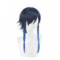 thumbnail image 2 of Peluca sintética trenzada azul de 55 cm, corta, para cosplay, 2 of 3