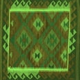 thumbnail image 1 of Ahgly Company Indoor Square Oriental Green Traditional Area Rugs, 7' Square, 1 of 1