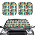 thumbnail image 2 of Balery Colorful Hawaii Palms Parasol para parabrisas de coche de 2 piezas | Parasol plegable para parabrisas delantero de coche para la mayoría de sedanes-Small, 2 of 6