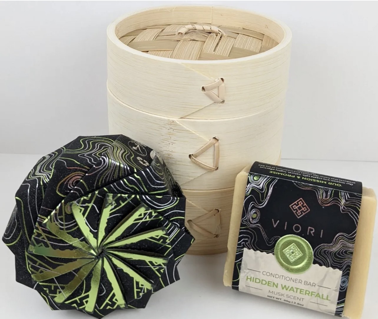 Viori Hidden Waterfall Natural Shampoo & Conditioner Bar w/ Bamboo