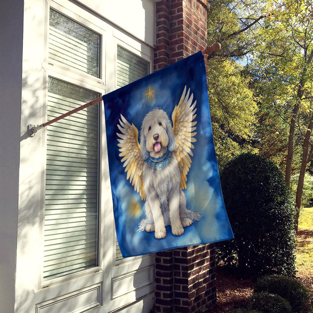 Caroline's Treasures DAC7023CHF Komondor My Angel House Flag Large Porch Sleeve Pole Decorative Outside Yard Banner Artwork Wall Hanging, Polyester, House Size, Multicolor