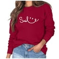 thumbnail image 1 of Wyzesi Chandails en Molleton Tricotés d'Automne pour Femmes Mode Décontractée Pull Confortable Imprimé Lettres Anglaises Chandails en Molleton Crops Gilet pour Femmes Chandails en Molleton Overd d'Automne pour Femmes Plus, 1 of 5
