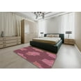 thumbnail image 4 of Ahgly Company Indoor Round Patterned Blush Red Pink Novelty Area Rugs, 6' Round, 4 of 6