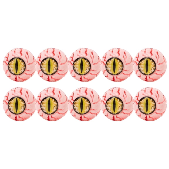 10 Pack Halloween Realistic Bloodshot Eyeball Props Creepy Vertical Pupil Snake Eye Ornaments Spooky Plastic Eyeball Decorations for Indoor Outdoor Halloween Party Scene