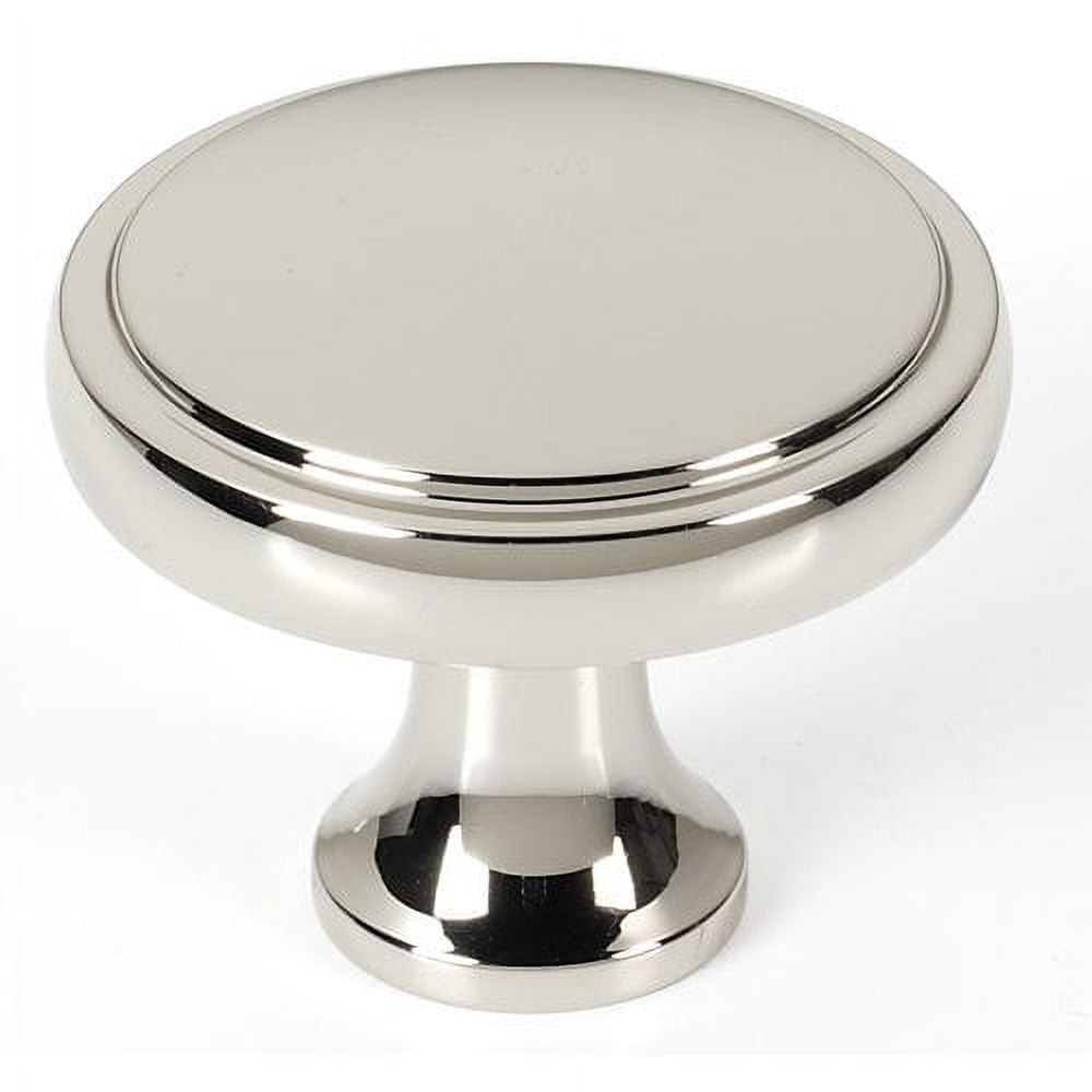 Alno A980-14-PB Royale 1-1/4" Solid Brass Stepped Round Mushroom Cabinet Knob / Drawer