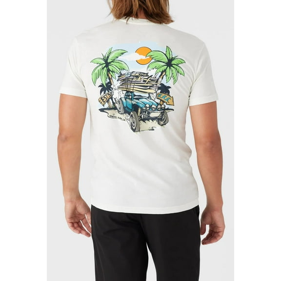 O'Neill Men's Surf Baja Bandit Garment Dye Tee T-Shirt (Small, Off White)