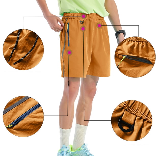 Ceisia Men's Slim Lightweight Quick-dry Gift Casual Shorts Breathable Contrast Zipper Pockets Multi-Color