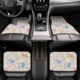 thumbnail image 7 of Yiaed Flower Color Rabbit Print Carpet Floor Mats for Cars, Auto Accessories Front & Rear Car Floor Mats Car Floor Foot Mat Sets of 4 Pieces, 7 of 7