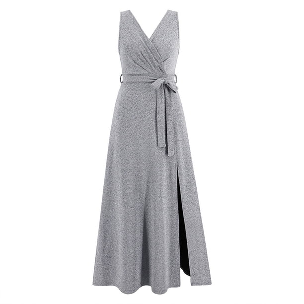silver gray semi formal dresses Silver Sequins Net Overlay Light Gray Prom Dress