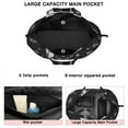thumbnail image 3 of Black Gothic Sun Moon Flower Pattern Travel Tote Bags for Women Carry On,Large Weekender Bags for Women Travel,Multi Functional Duffle Bag for Work,Shopping,Sports, 3 of 5