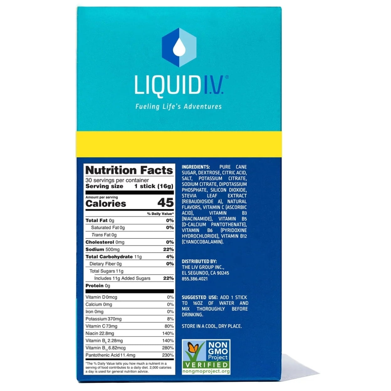 Liquid IV Hydration Multiplier Electrolyte Drink Mix, Lemon Lime (30 Count)