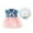 Blue, variant on Edvintorg Girl Summer Clothes Toddler Kids Baby Girls Fashion Cute Sleeveless Sweet Embroidery Print Ruffle Denim Dress Hat Set 6Months-3Years
