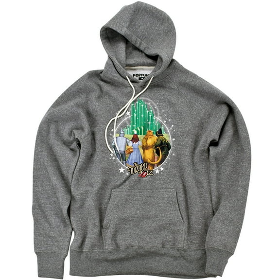 Wizard of Oz To Emerald City Unisex Adult Slim Fit Pull-Over Heather Hoodie, Athletic Heather, Small