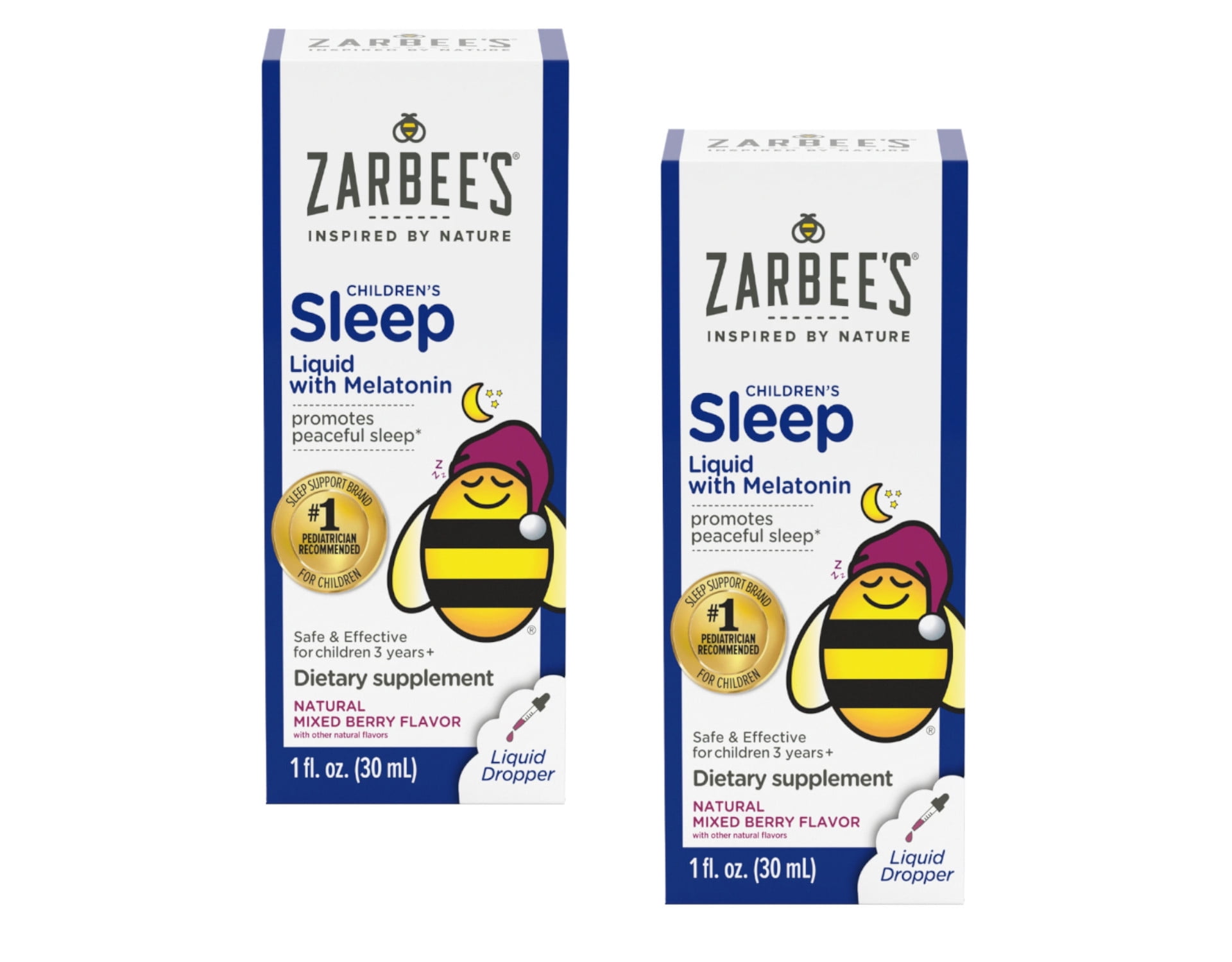 2 Pack Zarbee's Naturals Sleep Liquid With Melatonin For Children, 1 Ounce each