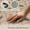 thumbnail image 6 of ODIKA 3'x5' Beige Brown Diamond Lattice Geometric Washable Area Rug Contemporary Intersecting Grid Motif with Oval for Hallway, Laundry Room, Non-Slip, Flatweave, Easy Care, 6 of 7