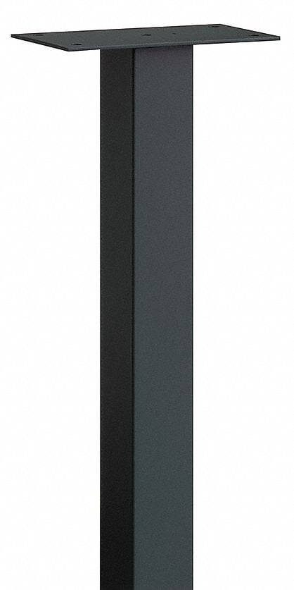 Standard Pedestal - In-Ground Mounted - for Roadside Mailbox, Mail Chest & Mail Package Drop - Black