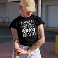 thumbnail image 2 of I'm Not a Hot Mess, I'm a Spicy Disaster - Quote for Mom, Her, Women or Female, Military Green T-Shirt, 3XL, 2 of 5