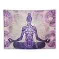 thumbnail image 5 of ERAPDAUR  Meditation Zen Tapestry Spiritual Chakra Tapestry Yoga Aesthetic Wall Hanging Colorful Psychedelic Buddha Trippy tapestry Hippie Lotus Mural for Bedroom Living Room Décor 40x30inch, 5 of 6
