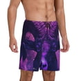 thumbnail image 2 of Sikiie Purple Starry Sky Antelope Mens Pajama Shorts, Lightweight Lounge Pant with Pockets Soft Sleep Pj Shorts for MenLarge, 2 of 6