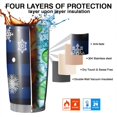 thumbnail image 7 of 20oz Tumblers Blue Christmas Snowflake Pattern Stainless Steel Vacuum Insulated Double Wall Travel Tumbler Cups Mug with Lid and Straw,Cleaning Brush for Cold & Hot Drinks, 7 of 7