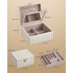 thumbnail image 5 of Caja Joyero de 2 Capas con Espejo, Organizador Joyas, Bandeja Extraíble, Superficie PU, 21.5 x 24 x 13.5 cm, 5 of 6
